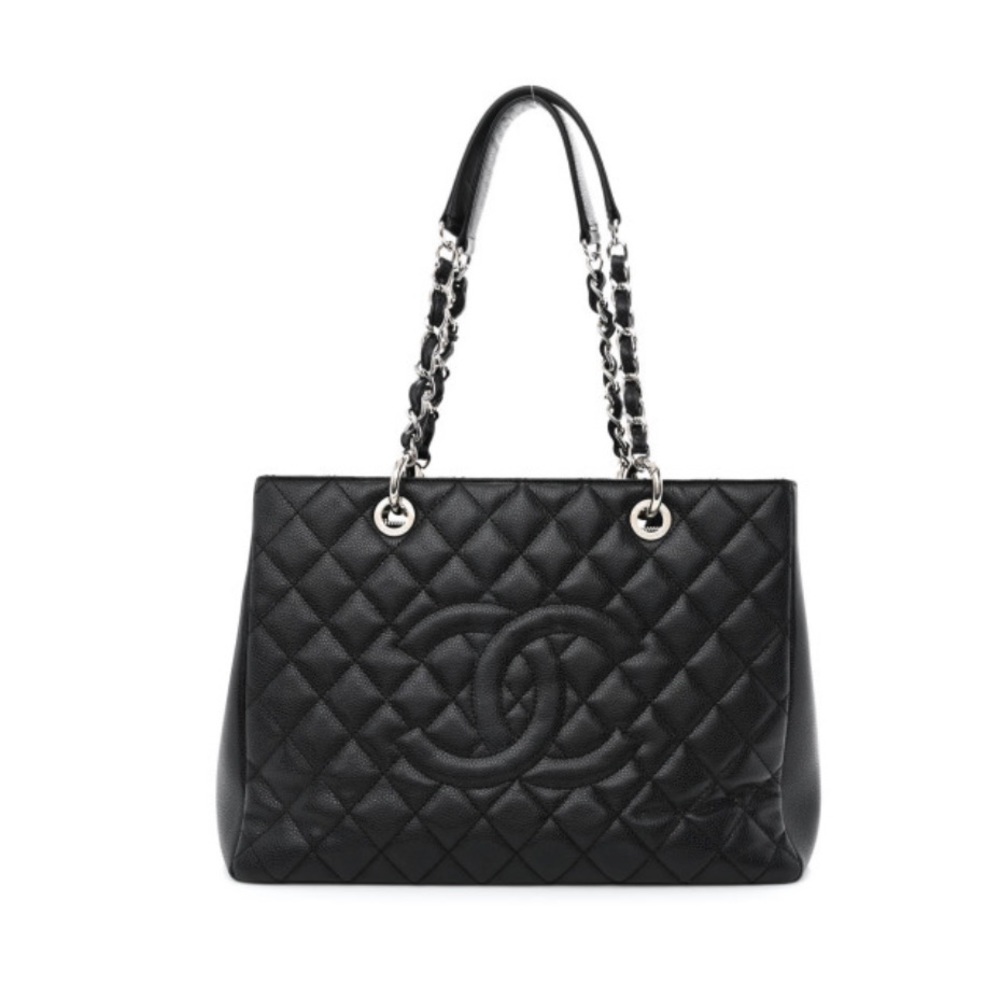 CHANEL Caviar Quilted Grand Shopping Tote Black